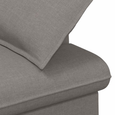 vidaXL Love seat με κουμπιά Taupe 111x68x80cm Ύφασμα