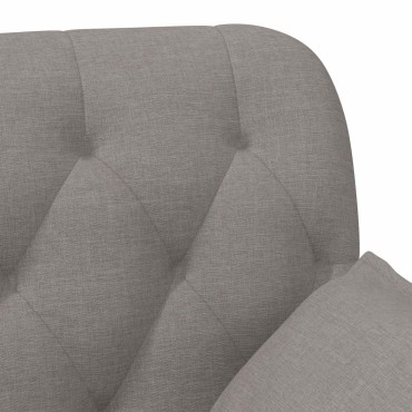 vidaXL Love seat με κουμπιά Taupe 111x68x80cm Ύφασμα