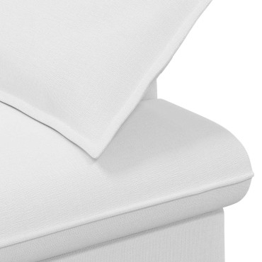 vidaXL Love seat με κουμπιά Λευκό 111x68x80cm Ύφασμα