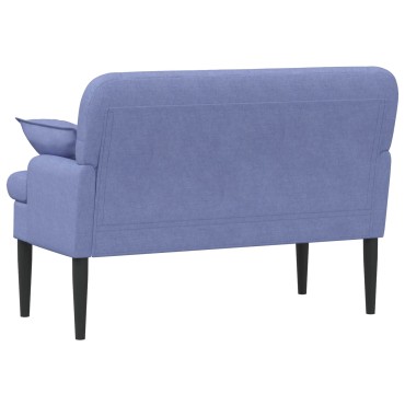 vidaXL Love seat με κουμπιά Μπλε τζην 111x68x80cm Ύφασμα