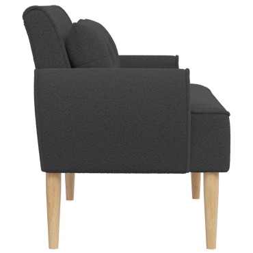 vidaXL Love seat με κουμπιά Σκούρο Γκρι 117x67x77cm Μπουκλέ