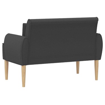vidaXL Love seat με κουμπιά Σκούρο Γκρι 117x67x77cm Μπουκλέ