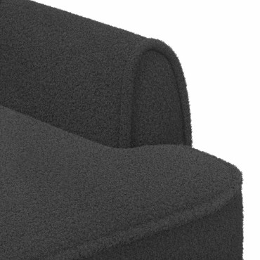 vidaXL Love seat με κουμπιά Σκούρο Γκρι 117x67x77cm Μπουκλέ