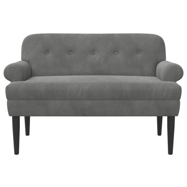 vidaXL Love seat με κουμπιά Σκούρο Γκρι 120x66x78cm Βελούδο