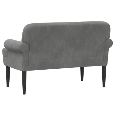 vidaXL Love seat με κουμπιά Σκούρο Γκρι 120x66x78cm Βελούδο