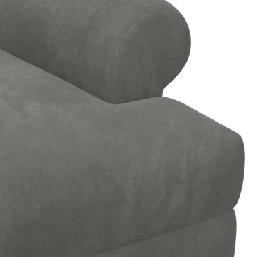 vidaXL Love seat με κουμπιά Σκούρο Γκρι 120x66x78cm Βελούδο