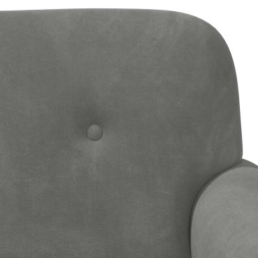 vidaXL Love seat με κουμπιά Σκούρο Γκρι 120x66x78cm Βελούδο