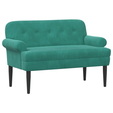 vidaXL Love seat με κουμπιά Τιρκουάζ 120x66x78cm Βελούδο