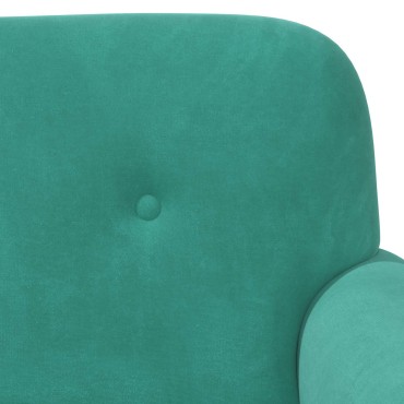 vidaXL Love seat με κουμπιά Τιρκουάζ 120x66x78cm Βελούδο