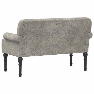 vidaXL Love seat με κουμπιά Ανοιχτό γκρι 120x65x78 εκ