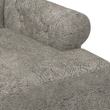 vidaXL Love seat με κουμπιά Ανοιχτό γκρι 120x65x78 εκ