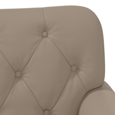vidaXL Love seat με κουμπιά Καπουτσίνο 120x65x77cm Τεχνητό Δέρμα