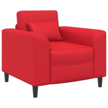 vidaXL Πολυθρόνα Κόκκινο Τεχνητό Δέρμα 90x88x85cm 1 τεμ.