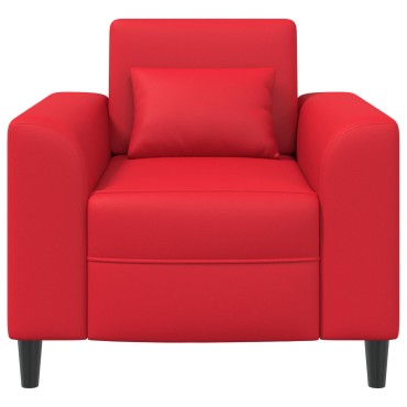 vidaXL Πολυθρόνα Κόκκινο Τεχνητό Δέρμα 90x88x85cm 1 τεμ.