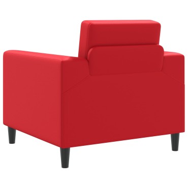 vidaXL Πολυθρόνα Κόκκινο Τεχνητό Δέρμα 90x88x85cm 1 τεμ.