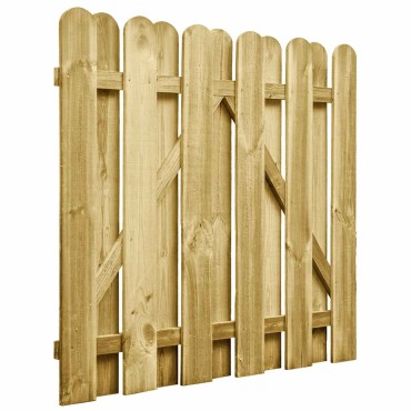 vidaXL Πύλη Κήπου 100 x 100 cm Μασίφ Ξύλο Πεύκου Πράσινο