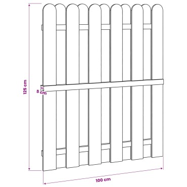 vidaXL Πύλη Κήπου 100 x 125 cm Μασίφ Ξύλο Πεύκου Πράσινο