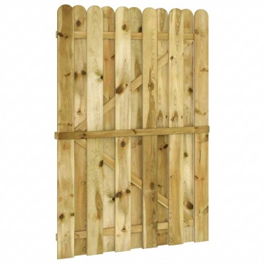 vidaXL Πύλη Κήπου 100 x 150 cm Μασίφ Ξύλο Πεύκου Πράσινο