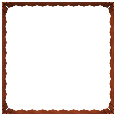 vidaXL Περίγραμμα γκαζόν 4 τμχ. 60 x 60 x 20 εκ Ατσάλι Σκ rusty