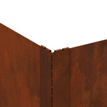 vidaXL Περίγραμμα γκαζόν 4 τμχ. 60 x 60 x 20 εκ Ατσάλι Σκ rusty