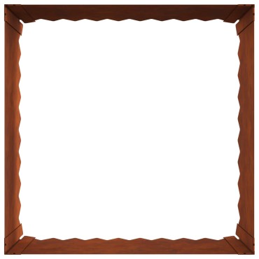 vidaXL Περίγραμμα γκαζόν 4 τμχ. 60 x 60 x 35 cm Ατσάλι Σκ rusty