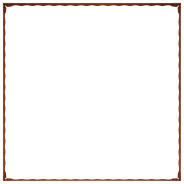 vidaXL Περίγραμμα γκαζόν 4 τμχ. 100 x 100 x 20 cm Ατσάλι Σκ rusty