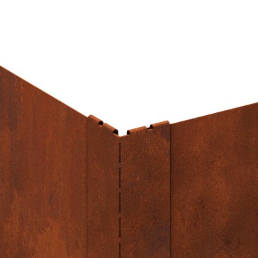 vidaXL Περίγραμμα γκαζόν 4 τμχ. 100 x 100 x 20 cm Ατσάλι Σκ rusty