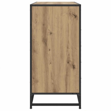 vidaXL Ντουλάπι με Συρτάρια 4-Συρτάρι Artisan δρυς 70x41x83,5cm 1 τεμ.