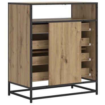 vidaXL Ντουλάπι με Συρτάρια 4-Συρτάρι Artisan δρυς 70x41x83,5cm 1 τεμ.