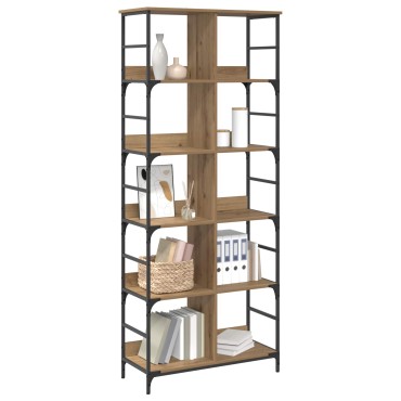 vidaXL Ράφι Βιβλίων 4 επιπέδων 78,5x33x188,5cm μέταλλο PB 1 τεμ.