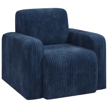 vidaXL Πολυθρόνα Σκούρο μπλε κορντουρόι 88x90x77cm 1 τεμ.