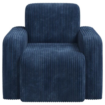 vidaXL Πολυθρόνα Σκούρο μπλε κορντουρόι 88x90x77cm 1 τεμ.