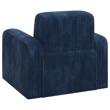 vidaXL Πολυθρόνα Σκούρο μπλε κορντουρόι 88x90x77cm 1 τεμ.