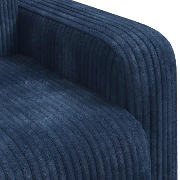 vidaXL Πολυθρόνα Σκούρο μπλε κορντουρόι 88x90x77cm 1 τεμ.