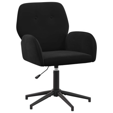 vidaXL Γυροσκοπική Καρέκλα Γραφείου 54x55x90cm Μαύρο Βελούδο 1 τεμ.
