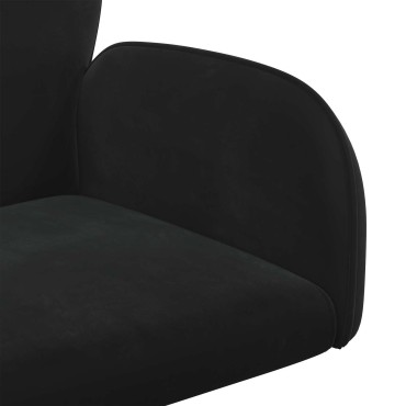 vidaXL Γυροσκοπική Καρέκλα Γραφείου 54x55x90cm Μαύρο Βελούδο 1 τεμ.