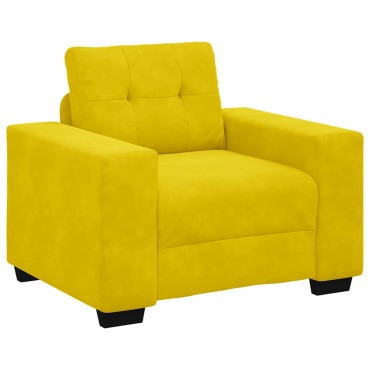 vidaXL Σετ Καναπέ 3 τεμ. Κίτρινο Βελούδο 221x80x80cm  Τριθέσιος