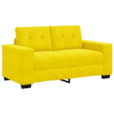 vidaXL Σετ Καναπέ 3 τεμ. Κίτρινο Βελούδο 221x80x80cm  Τριθέσιος