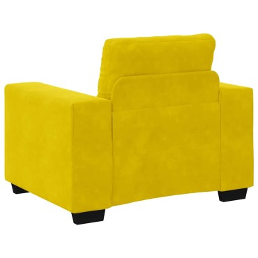 vidaXL Σετ Καναπέ 3 τεμ. Κίτρινο Βελούδο 221x80x80cm  Τριθέσιος
