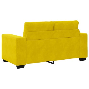 vidaXL Σετ Καναπέ 3 τεμ. Κίτρινο Βελούδο 221x80x80cm  Τριθέσιος