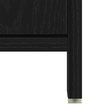 vidaXL Σετ Επίπλων Μπάνιου 3 τεμ. Μαύρη Οξυά 30x30x183,5cm