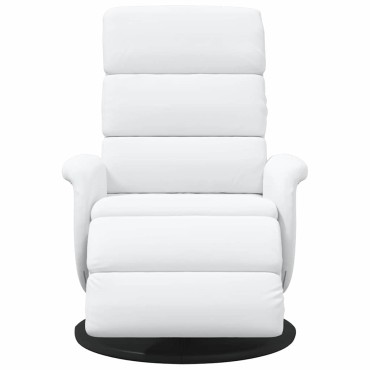 vidaXL Ανακλινόμενη πολυθρόνα Λευκό 98x71x106cm PU