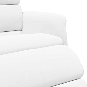 vidaXL Ανακλινόμενη πολυθρόνα Λευκό 98x71x106cm PU