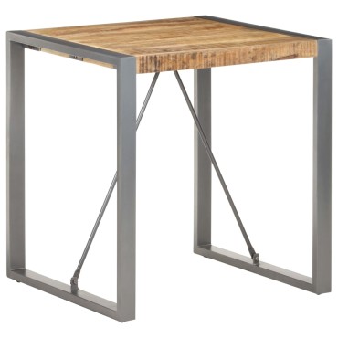 vidaXL Τραπέζι 70x70x75cm από Μασίφ Ακατέργαστο Ξύλο Μάνγκο 1 τεμ.