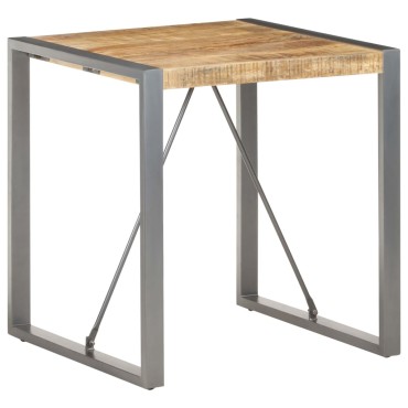 vidaXL Τραπέζι 70x70x75cm από Μασίφ Ακατέργαστο Ξύλο Μάνγκο 1 τεμ.