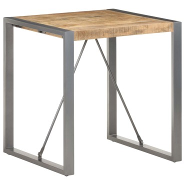 vidaXL Τραπέζι 70x70x75cm από Μασίφ Ακατέργαστο Ξύλο Μάνγκο 1 τεμ.