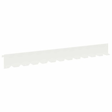 vidaXL Περίγραμμα γκαζόν 20 τμχ. 102 x 10 x 4 εκ. Ατσάλι Λευκό