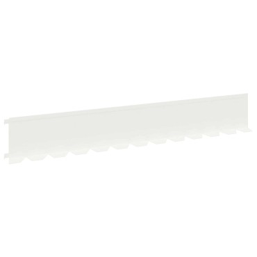 vidaXL Περίγραμμα γκαζόν 10 τμχ. 102 x 15 x 4 εκ. Ατσάλι Λευκό