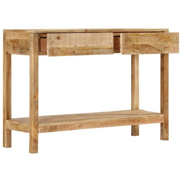 vidaXL Τραπέζι Κονσόλα με 2 Συρτάρια 110x35x75cm Μασίφ Ξύλο Μάνγκο 1 τεμ.