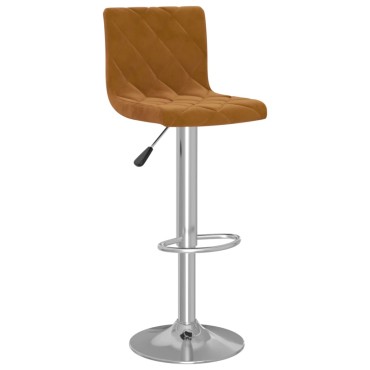 vidaXL Σκαμπό Μπαρ 2 τεμ. Καφέ Βελούδινα 40x43x(90-111)cm